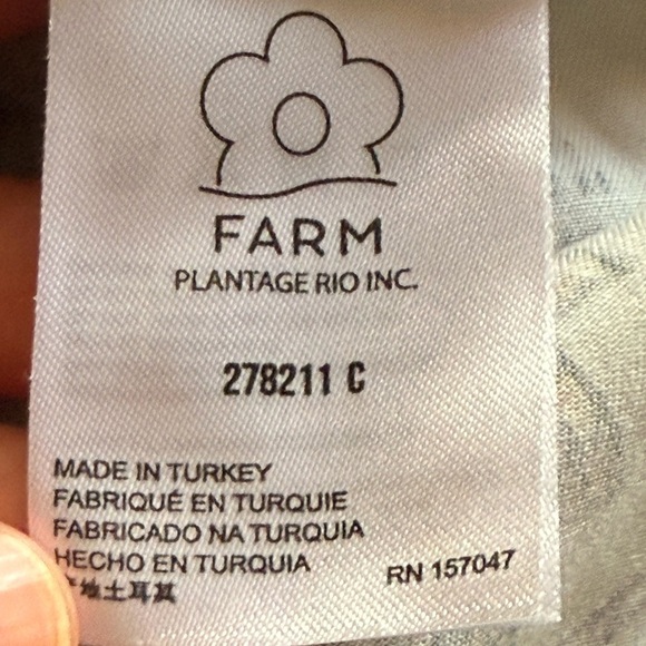 Farm Rio Puff-Sleeve Linen Jumpsuit Black White Size Medium Petite - Picture 8 of 13